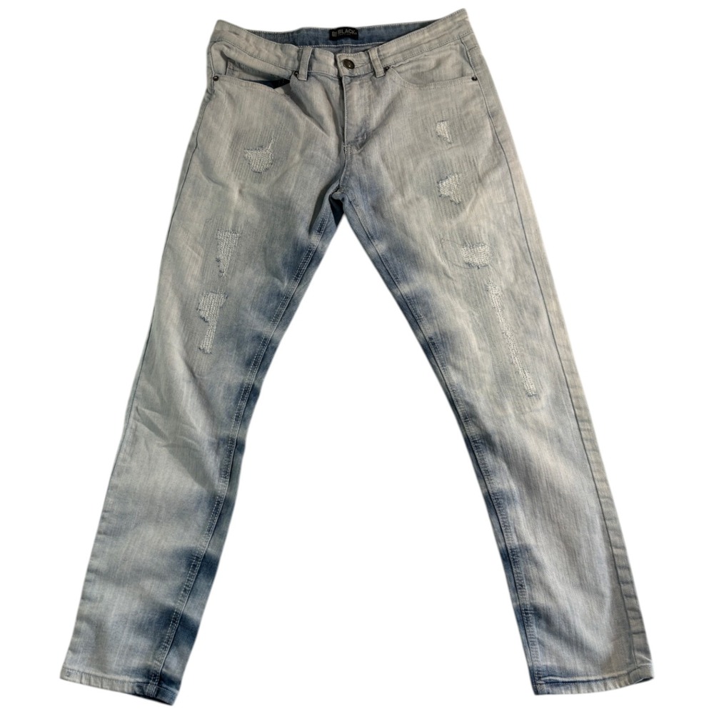 Cj Black Premium Skinny Flex Jeans Mens 32x32 (33x30.5) Blue Denim Distressed